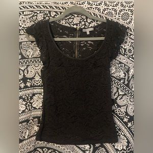 Charlotte Russe Black Lace Top